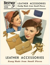 1940s leather hats and bags - leather,