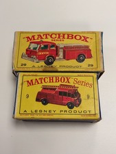 2 X Matchbox Series Fire Trucks. Good Condition Including Box. Model 29 & 9