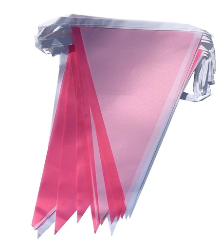 Pink and white bunting - pink, flag