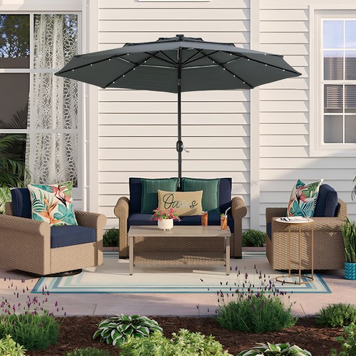 Parasol led solar lighted - led,