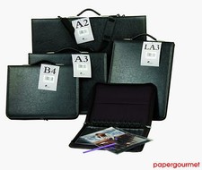 Art Portfolio With Ring Binder Mechanism LEATHER Classic Look (A2, A1) Ref- P39.