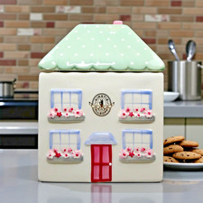 Kirstie Allsopp Ceramic House Biscuit Barrel With Airtight Seal – Good Condition