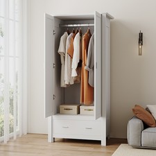 Tall Wooden 2 Door 1 Drawer