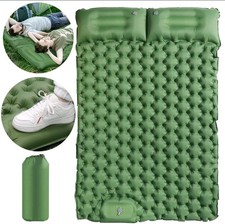 Double Camping Mat 6-10CM Thick - 195x125cm - Self Inflating Roll Mattress&Bag