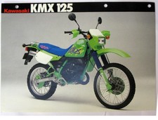 KAWASAKI KMX 125 Motorcycle Sales Sheet c1990 #99948-1028 A5/B5