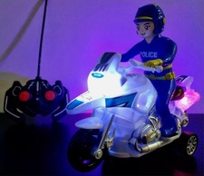 POLICE MOTORBIKE RECHARGEABLE REMOTE CONTROL BIKE FAST SPEED GIRLS BOYS TOY UK