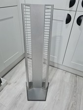 Stylish Grey Metal DVD / Blue ray Holder. Holds 43 Items ( Dvds Not Included)