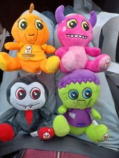 McDonalds UK Halloween Soft Plush Toy Set Of 4 2022 :- Vin, Pat, Fergus, Davina