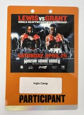 Boxing VIP Pass - LEWIS vs