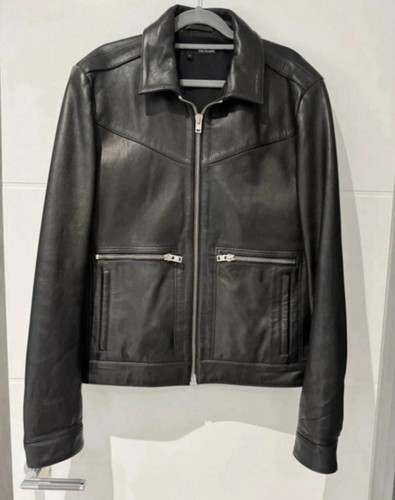 Men lambskin leather jacket - lambskin,