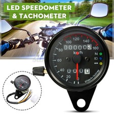 Fit Honda Cafe Racer Motorcycle LED Odometer Speedometer Tachometer Speedo Meter