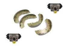Rear Brake Shoe Set & Wheel