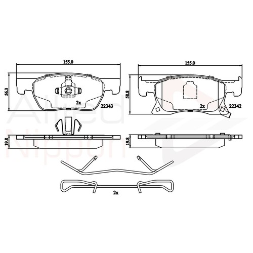 Brake pads set - pads, astra