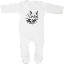 'Growling Wolf ' Baby Romper