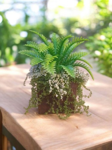 Dolls house large flower - large, pot