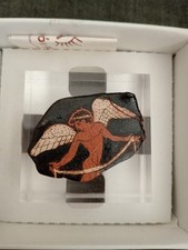 Greek Handcrafted Ceramic Art Object – Cupid / Eros Ancient Pottery Style (Boxed