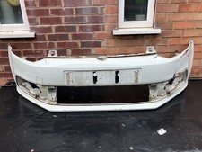 VW VOLKSWAGEN POLO 6C WHITE FRONT BUMPER SKIN 6C0807221 NONE PDC 2014-2017