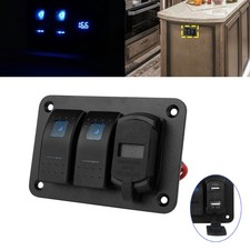 2 Gang Rocker Switch Panel LED