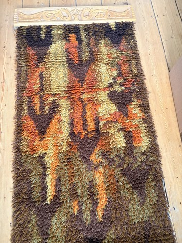 Vintage rug orange - , shag