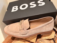 Boss Suede Beige Flat Shoes