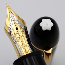 [Excellent+ ] Montblanc Meisterstuck 149 18K 750 Black & Goid Fountain Pen F Nib