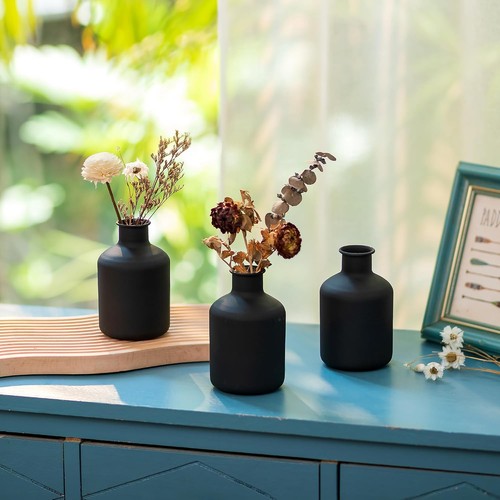 Sziqiqi small black bud vases - black,