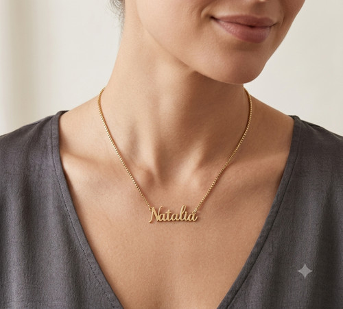 Personalised solid gold name - solid,