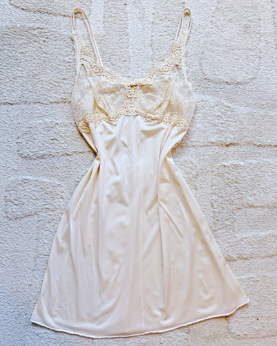 Venus white lace trim slip - white,