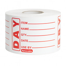 Food Storage Labels Catering Prep Stickers Removable 50x 65mm 500 Per Roll