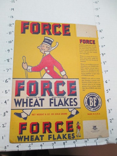 Force cereal box 1947 sunny - force,