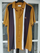 Mens Mustard and Navy Striped