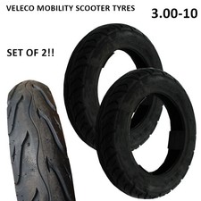 Mobility Scooter Tyres Veleco ZT15 ZT63 DRACO TURRIS 3-10.00 set of 2 BRAND NEW