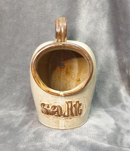 Studio pottery open salt - open,