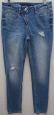 Women's Next SKINNY Distressed CIGARETTE  Blue Denim Jeans Size 8 R W29 L28