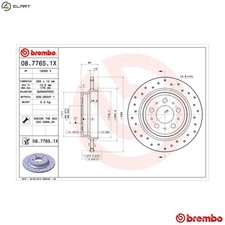 2x BRAKE DISC 08.7765.1X FOR