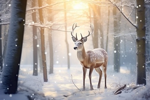 Stag deer animal canvas - deer,