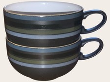 Denby Jet Stripes 2x Tea Cups
