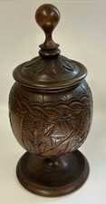 VINTAGE WOODEN POT URN LARGE