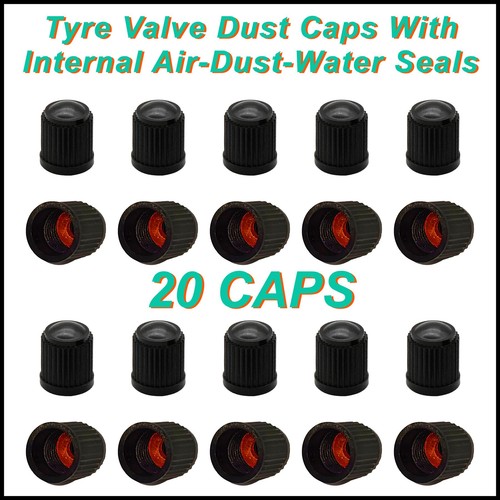 Dust air valve tyre caps - dust, black