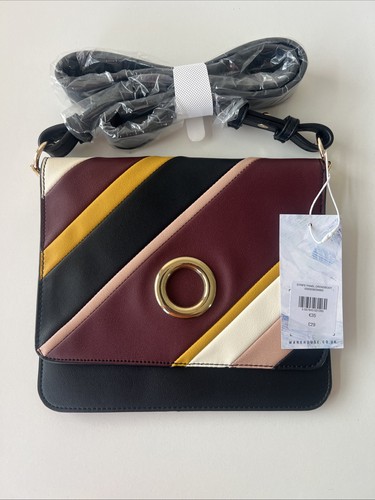 Stripe panel crossbody - stripe, bag