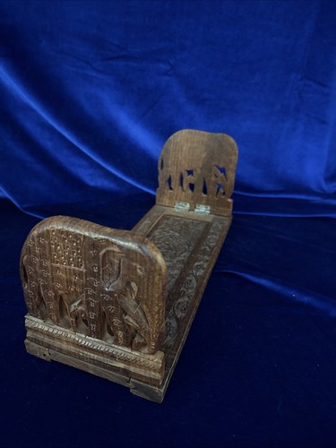 Hand carved ornate wooden - carved,