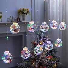 Warm White Christmas Wishing Ball LED Curtain Lights Fairy String Xmas Home Deco