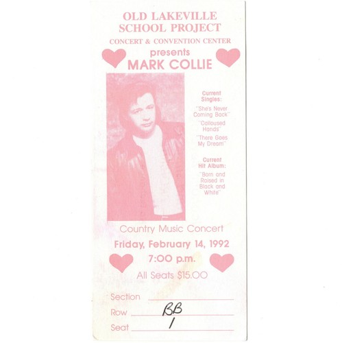 Mark collie concert ticket - collie,