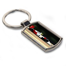 Ayrton Senna MP4/4 1988 Metal F1 Keyring - Scuderia GP