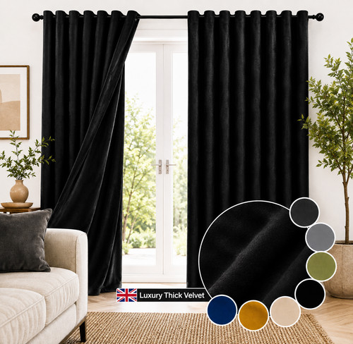 Thick heavy velvet curtains - thick,