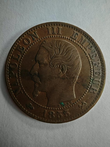 1855 centimes bronze - 5,