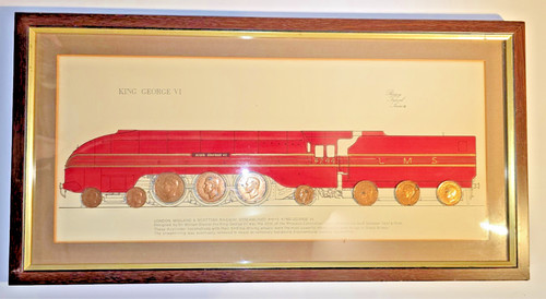 Frame train vintage penny - vintage,