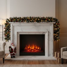 Pre-lit Christmas Garland DIY