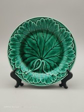 Wedgewood Etruria & Barlaston  Majolica Cabbage Leaf side plate 20cms / 8ins #4