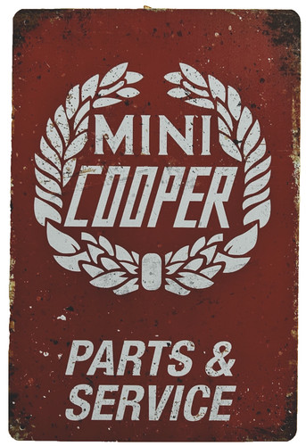 Mini cooper parts tin - parts, sign